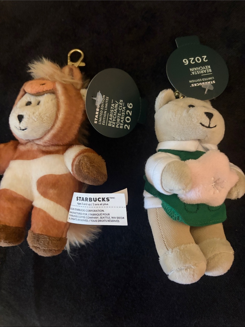 Starbucks Plush Bear Keychain Duo in Brown & Cream price x both